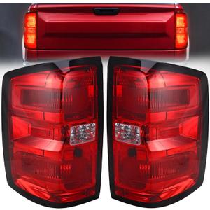 Tail Light Assembly Compatible with 2016-2019 Chevy Silverado 1500 2500HD 3500HD GMC Sierra 3500HD Left Driver Side Right Passenger Side Taillight Brake Lamp Bulb and Harness