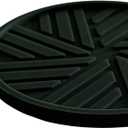 Silicone Coasters with Black Metal Holder, Set of 6, 4-Inch Diameter, Cup Mat for Drink, Stylish Home Decor, Deep Grey