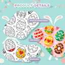 8 Packs Easter 8 * 8in Pre Drawn Canvas to Paint,Pre Printed Canvas for Adults, Painting Boards for Beginners, Students, Party Favor (Easter)