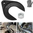 Inner CV Axle Puller Removal Tool 63mm with Nut, Front Wheel Drive Axle Pulley Attachment, Fits Slide Hammers with 5/8"-18 Threads, CV Joint Axle Removing Tool