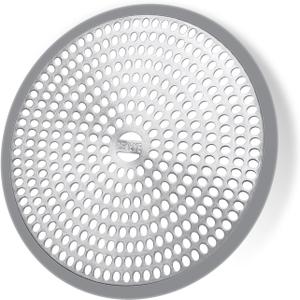 LEKEYE Shower Drain Hair Catcher/Strainer/Stainless Steel and Silicone (Gray)