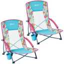 Portal Low Beach Chair for Adults, 350 Lbs Weight Capacity Sand Chair