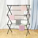 Clothes Drying Rack Household Indoor, Foldable Drying Rack Clothing for Laundry - 40" x 28.8" x 14.2", Space Saving Indoor&Outdoor, Black-1pack