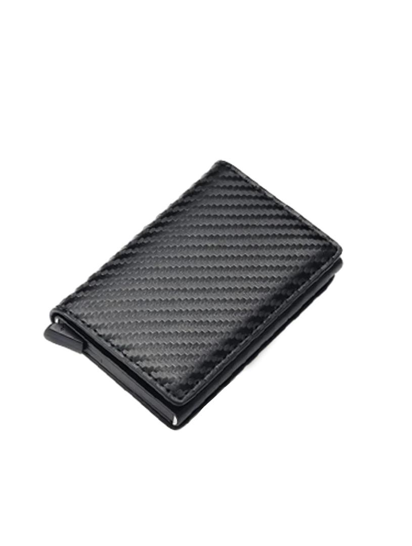 Typrcase Simpl Wallet, Simplofficia Simpl Toggl Wallet, Men's Multi-Card Bag, RFID Blocking Credit Card Holder (Black Carbon Fiber)