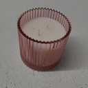 8 oz Ribbed Pink Candle Jar