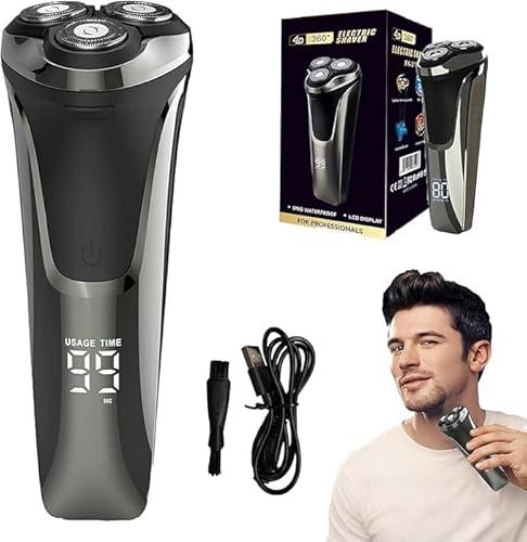 Snapbuy Electric Razor for Men, Snapbuy Electric Razor Pro of Father, 4D Floating Head Rotary Shaver,2026 New Electri c Shaver with LCD Display & Quiet Motor, IPX7 Waterproof (Black)