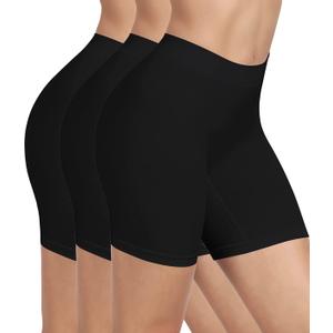 BESTENA 3 Pack Slip Shorts Womens Comfortable Seamless Smooth Slip Shorts for Under Dresses(3Black, XXX-Large)