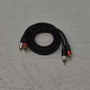 Amazon Basics 2 RCA Audio Cable for Amplifier,Active Speakers or Subwoofer with Gold-Plated Plugs, 4 Feet, Black