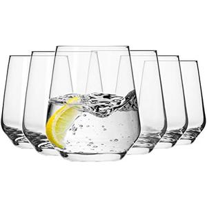Krosno Water Drinking Glasses, Set of 4, 13.5 oz, Splendour Collection, Elegant Tumbler Collection, Ideal for Everyday Use and Entertaining, Lead-Free Crystalline, Dishwasher Safe, Made in Europe