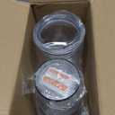 MEWAY 30oz/2 pcs Classic Insulated Tumblers, Double Wall Acrylic Tumbler with Lid Reusable Plastic Insulated Tumblers with Straw for cold drinks, sand ice, whatever you like (Transparent, Pack of 2)