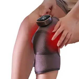 GILLIER Red Light Therapy & Vibration Knee Massage  660nm&850nm Red Light Therapy Heated Device for Knee, Grey