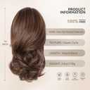 14 Inch Ponytail Extension - Clip in Ponytail Hair Extensions, Curly Wavy Pony Tails Hair Extensions, Synthetic Claw Clip Ponytail Extension for Women (Color: Medium Brown Mixed Honey Blonde)