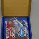 Kaas Battery Terminal Connectors, Colored Anode Top Post Battery Terminal, Positive (Red) Negative (Blue) Set (+/-), for SAE/DIN/EN Tapered Top Post, 12-Way Terminal Clamps in 8AWG to 4/0 (XL) AWG