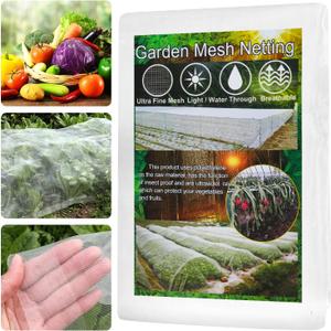 Ultra Fine Garden Netting, 4x25Ft Mesh Plant Netting Pest Barrier for Garden Protection Row Cover Raised Bed Screen Mesh Greenhouse Mosquito Net, Protecting Tree Plants Vegetable Flowers Fruits
