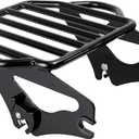 Detachable Luggage Rack 2-Up Mounting Rack Compatible for Harley Davidson Touring Road King Street Electra Glide 2009-2026 Black