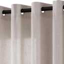 Oatmeal Linen Curtains 84 Inch Length 2 Panels for Living Room Bedroom, Light Filtering Sheer Curtains 84 Inches, Elegant Modern Grommet Semi Sheer Soft Privacy Drapes, 52"W x 84"L