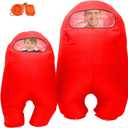 FANFX Red Inflatable Astronaut space Costume Inflatable costume Full Body Suit Halloween Cosplay Costumes (Red, Child)