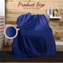 Buryeah 10 Pcs Fleece Blanket Bulk Soft Warm Fleece Blankets Cozy Lightweight Throw Blankets Plush Pet Throw Blanket for Home Bed Sofa Office Wedding Gifts Travel(50" X 60",Blue)