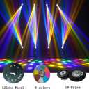 200W LED Moving Head Light with Ring Beam+Spot+18 Rotating Prisms+Rainbow 12 GOBO 8 Color Effect Dj DMX Stage Light Disco Bar