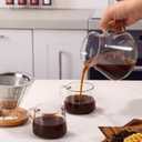 Super-Duper glass coffee 600ml glass coffee maker Made of high borosilicate glass Stainless steel filter pour over coffee carafe coffee maker non electric