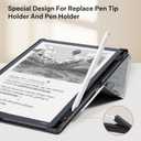 CoBak Case for 11" Kindle Scribe 3rd Generation 2025, Kindle Scribe Colorsoft with Two Viewing Angles - All New PU Leather Cover with Auto Sleep Wake, Pen Holder. Sketch Sunflower