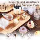 Tessco for you 400 Pcs Mini Appetizer Plates Dessert Cups Spoons Forks Set Dessert Containers Assorted Shape Plastic Parfait Cups Disposable Spoon Forks for Party Serving (Clear)