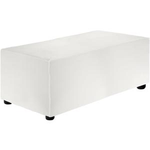 uxcell Stretch Foot Stool Cover Rectangular Square Foot Stool Slipcover with Elastic for Footstool Living Room Bedroom Fit Length 83-101cm / 32.68"-39.76", M-Large, White