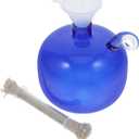 GLEAVI Refillable Glass Oil Lamp 2.75 Inch Borosilicate Round Liquid Oil Candle for Indoor Use Home Decor Ambient Lighting