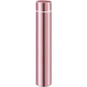 Vesici 1 Pack Slim Water Bottle 8.8 oz Small Stainless Steel Purse Compact Insulated Water Bottles Camping Travel Backpack Pocket Flask for Car Cold Coffee Tea (Rose Gold)