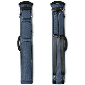 2x4 Pool Cue Case - Hard Shell Billiard Cue Holder with Nylon Exterior,Waterproof Dustproof, Adjustable Shoulder Strap & 3 Accessory Pockets,Fits 2 Butts & 4 Shafts, 32.6''*4.9''*2.36''