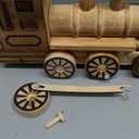 Vintage Wooden Train Engine Decorative Ornament, Steampunk Retro Locomotive Adornment, Engineering Desktop Decoration for Kids Boys Home Or Office Decor