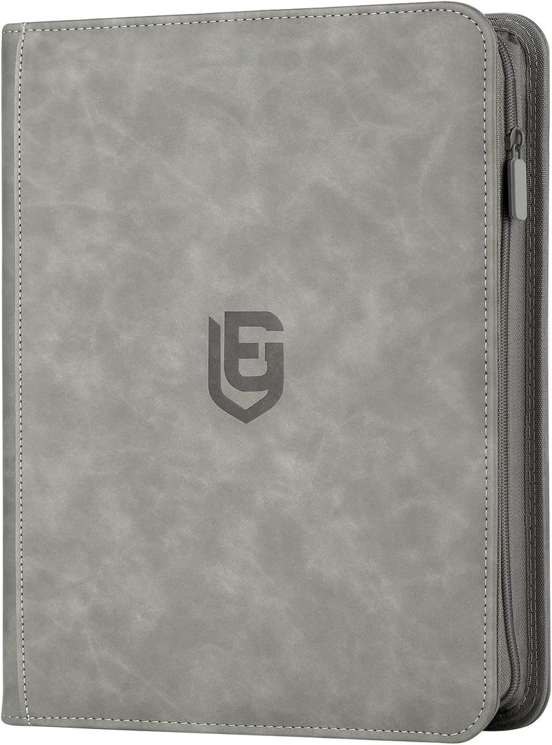 EYEGLEAM 1024 Pocket Card Binder,16 Pocket Trading Card BinderSide Loading Collectible Card Albums for MTG, for TCG Football, Sports, Game Cards Grey