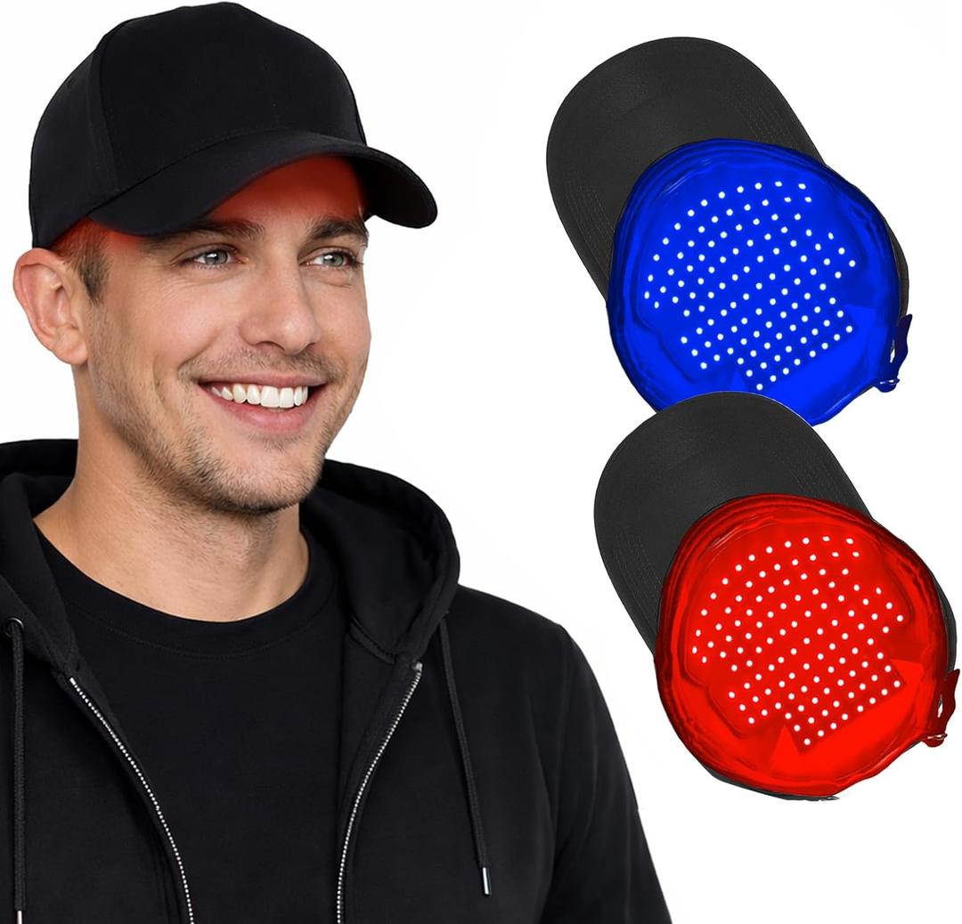 LLLT Laser Hair Growth Cap for Thinning Hair, 650nm Red Light Therapy Hair Regrowth Treatment, Full Scalp Coverage, Hands-Free & Rechargeable Hair Loss Solution for Men & Women, Black