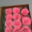 Rzoukler Artificial Roses, 30PCS Pink Roses Glitter Roses Bouquet Fake Roses Artificial Flowers for Wedding Bouquet Party Christmas Home Decor(Pink)