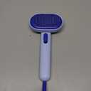 aumuca Skin Friendly Self-Cleaning Slicker Brush for Dogs & Cats, Gentle Pet Grooming Tool for Shedding & Deshedding, Efficient Hair Remover for Long & Short Haired Pets (Blue)