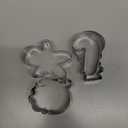 Large Christmas Cookie Cutters, 4" Holiday Cookie Cutters Shape with Recipe Instruction Gingerbread Men,Christmas Tree,Snowflake, Candy Cane,Santa Face and Snow Man for Baking