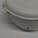 Lodge 6 Quart Enameled Cast Iron Dutch Oven with Lid  Dual Handles  Oven Safe up to 500 F or on Stovetop - Use to Marinate, Cook, Bake, Refrigerate and Serve  Oyster White