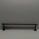 JQK Double Towel Bar 27 Inch, Matte Black Useable Length 24 Inch 304 Stainless Steel Thicken 0.8mm Bath Towel Rack for Bathroom, Towel Holder Wall Mount, TB100L24-PB