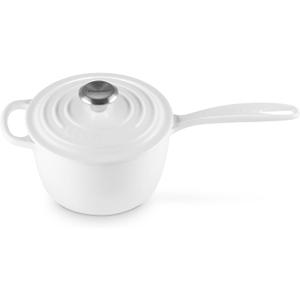 Le Creuset Enameled Cast Iron Signature Saucepan, 1.75 qt., White
