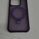 Compatible with iPhone 16 Pro Max Case with Invisible Magnetic O-Ring Stand Military-Grade Translucent Case for iPhone 16 ProMax 6.9" [Compatible with Mag-Safe][Great Grip Feeling], Purple