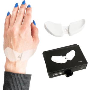 DELTAHUB Carpio 2.0 - Left-Handed Truly Ergonomic Wrist Rest for Mouse, Carpal Tunnel Support, Pain Relief, Anti-Fatigue, Easy Glide, Sleek, Office Computer, Laptop, Gaming - Small, White