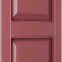 Ekena Millwork Lifetime Vinyl LP2S14X05500WN Standard Two Equal Panel Vinyls, Raised Panel Vinyl Shutters, w/Installation Shutter-Lok's & Matching Screws (Per Pair), 14 3/4"W x 55"H, Wineberry, 14.75-in. W X 55-in. H