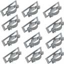 2-3/8" Fence Bracket SupConn (12Pcs), Steel to Wood Fence Brackets,Fence Brackets for Metal Posts,Metal Fence Post Brackets - Fence Post Repair (Include Screws)