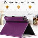 ZtotopCases for iPad Pro 11 Inch Case (M5) 2025/ (M4) 2024 - PU Leather Smart Cover, with Auto Wake/Sleep, Multiple View Angles, Hand Strap & Pocket - Purple