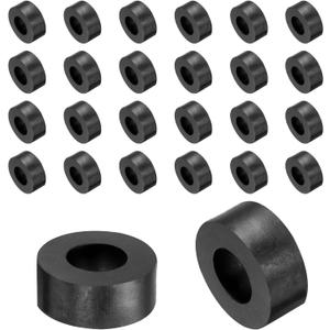 uxcell 36pcs Rubber Spacers 25mm OD, 12mm ID, 10mm Height Round Anti Vibration Spacer Rubber Bushing Grommets Thick Rubber Washers for Home Car Accessories
