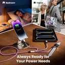Travel Essentials, 3 in 2 USB A/C Cable to iPhone 17 Charger/iWatch Charger/IP, Braided Multi Charging Cable Cord, RV Camping Essentials, Designed for iWatch Series & iPhone17-11/iPad [Purple, 5FT]