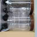 9 Pcs Coffee Syrup Dispenser Set 16.9 Oz/500 ml Plastic Coffee Syrup Dispenser Pump Bottle Pet Jar with Lids Gold Spoon and Labels for Home Bar Organization