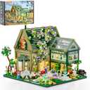 Lumibricks Garden Cottage Lighting Building Bricks Set - 2787 Pcs Retro Garden Cabin House Construction Building Model Set for Adults and Cabin Model Lovers