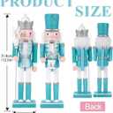 12" Christmas Decorations Nutcracker Ornaments,Traditional Wooden Nutcracker Figures Soldier,Festive Collectible Christmas Nutcracker Doll Gift forTable Desktop Fireplace2 PCS