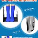 SARISUN 2-Pack Airplane Foot Hammock for Travel, No Collapse Plane Foot Hammock with Wide Hardboard Support, Portable Foot Sling for Under Desk with Adjustable Strap, Carry Bags for Women & Men